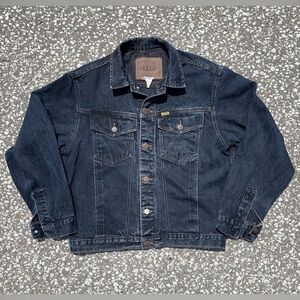 Vtg 90s Ikeda Black Denim Jacket Boxy Fit Canada 23x24.25 Grunge